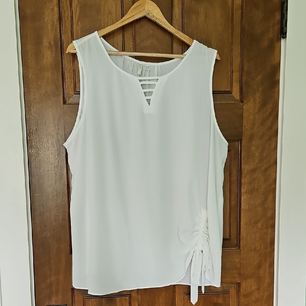 White Sleeveless Top